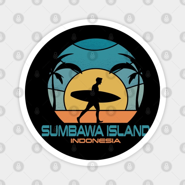 Sumbawa Island - Top 10 Surf Break - Indonesia Magnet by Jas-Kei Designs